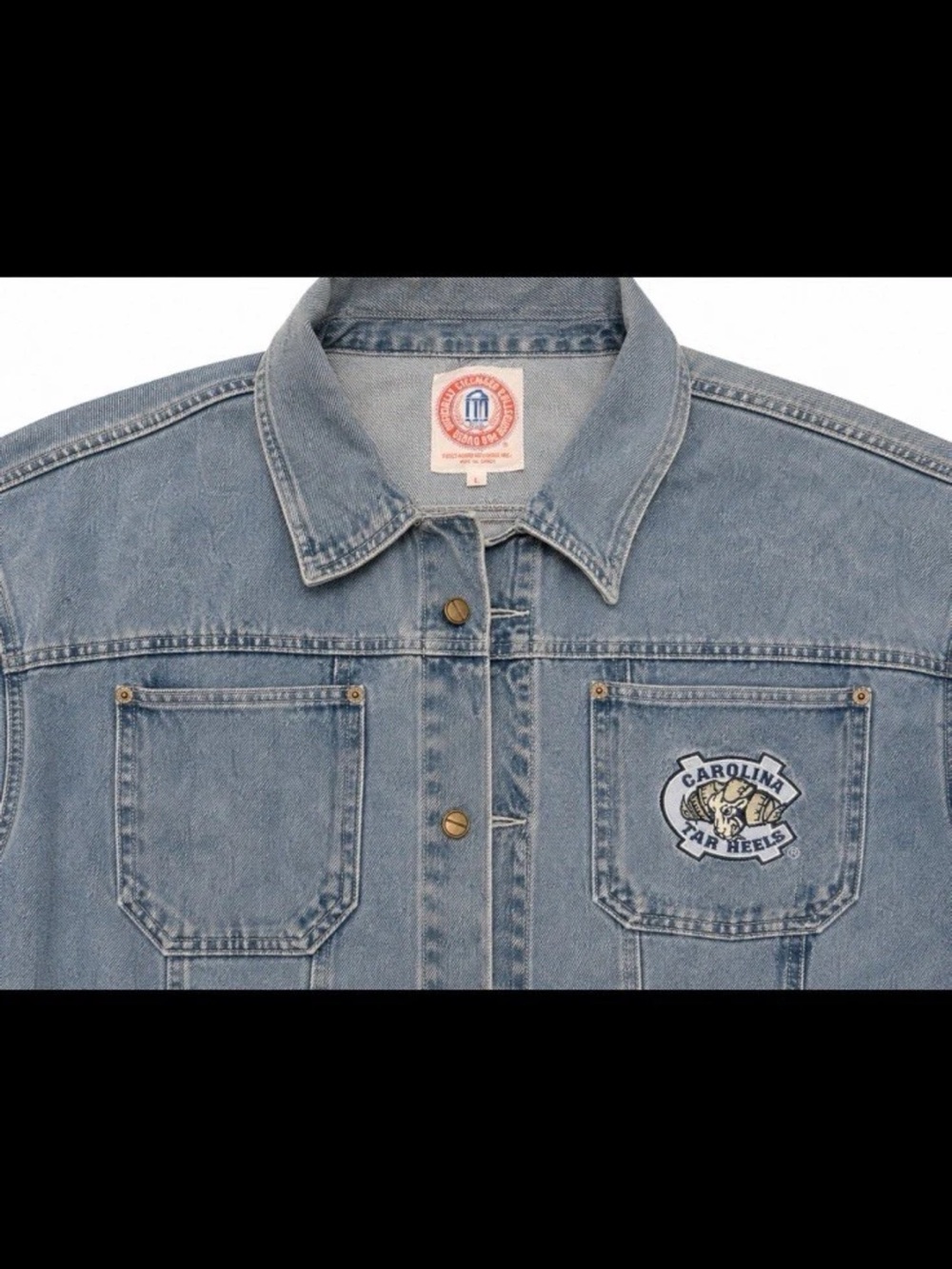 The Game Light Blue Denim Shirt Jacket with Team Patch